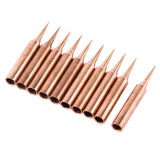 10Pcs Pure Copper Low Temperature Soldering Iron Solder Tips Station Tool 900M-T-I sariiholidaycouture
