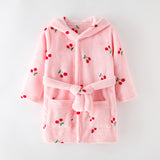 New Children's Clothing Home Clothes Male And Female Baby Bathrobe Cartoon Flannel Hooded Children's Nightgown eprolo