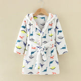 New Children's Clothing Home Clothes Male And Female Baby Bathrobe Cartoon Flannel Hooded Children's Nightgown eprolo