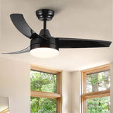 Ceiling Fan, Integrated LED Light, Matte Black, Cooling Appliances, Home Appliances, Electric Fan sariiholidaycouture